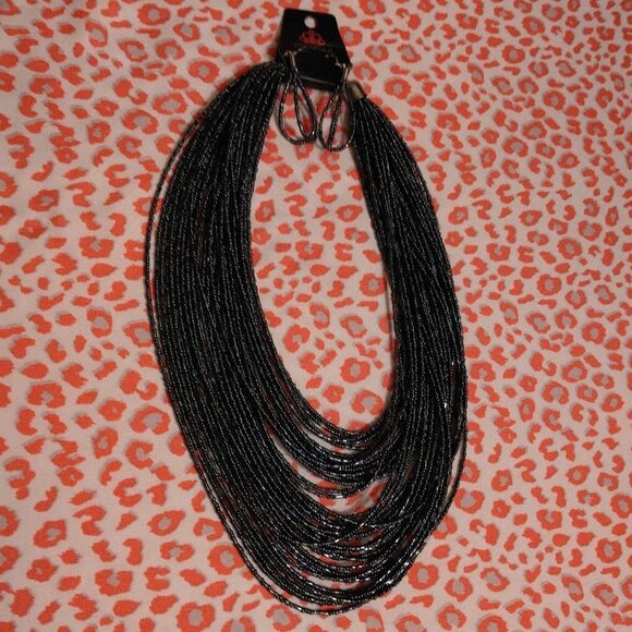 Paparazzi Ice Storm - Blue Sead Bead Necklace - Picture 1 of 6